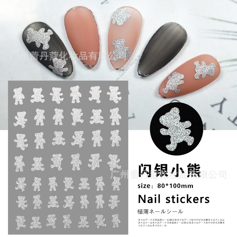 Sticker nail, sticker flash dán móng tay