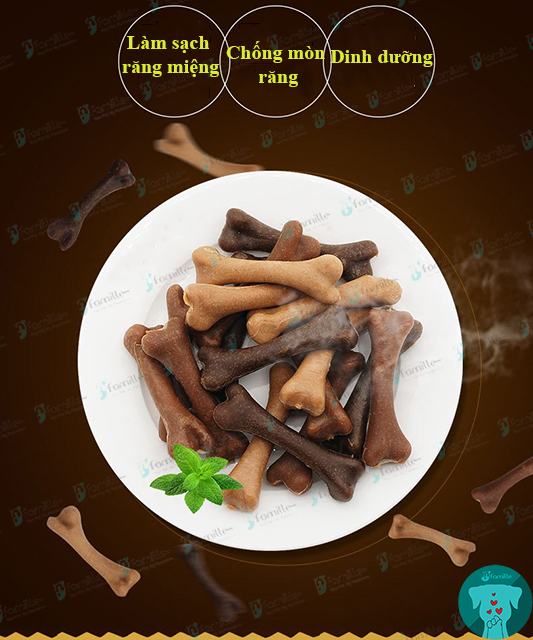 Xương Gặm Sạch Răng Cho Chó, Chống Mảng Bám, Không Hôi Miệng