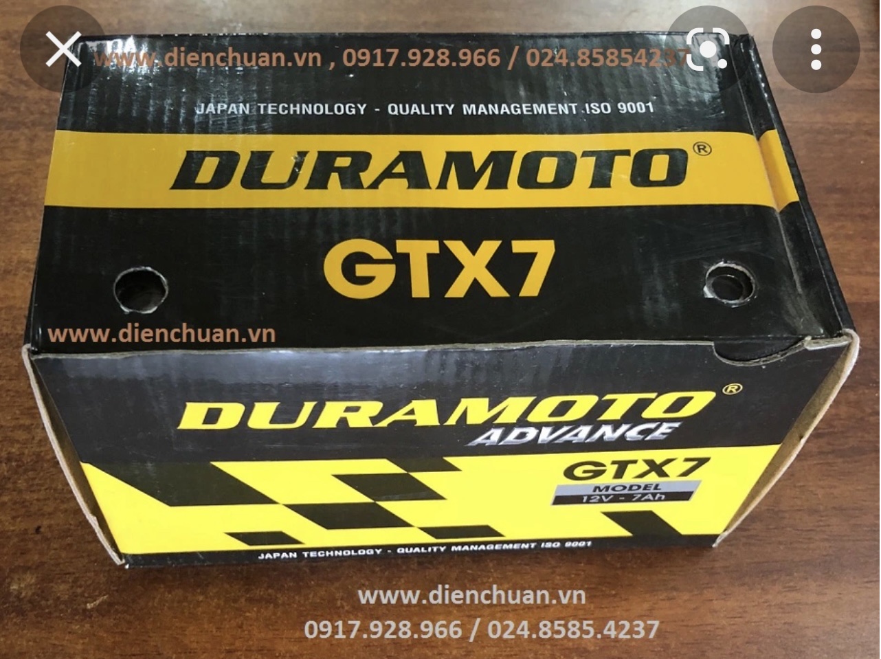 Ắc quy xe máy 12V 7Ah Duramoto GTX7 ( 12V- 7Ah)