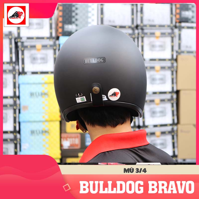 Nón bảo hiểm 3/4 Bulldog Bravo