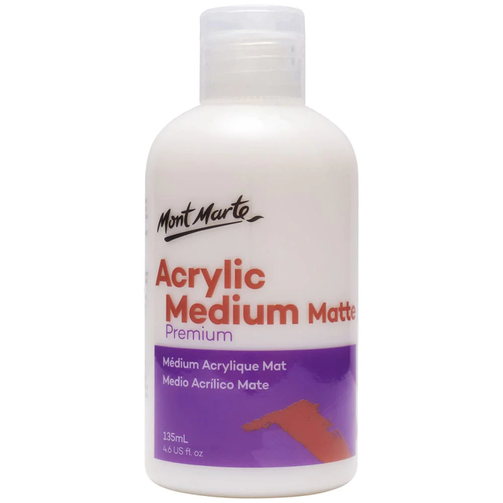 Phủ bóng tranh, phủ bóng đất sét Mont Marte Acrylic Medium Gloss/ Matte 135ml
