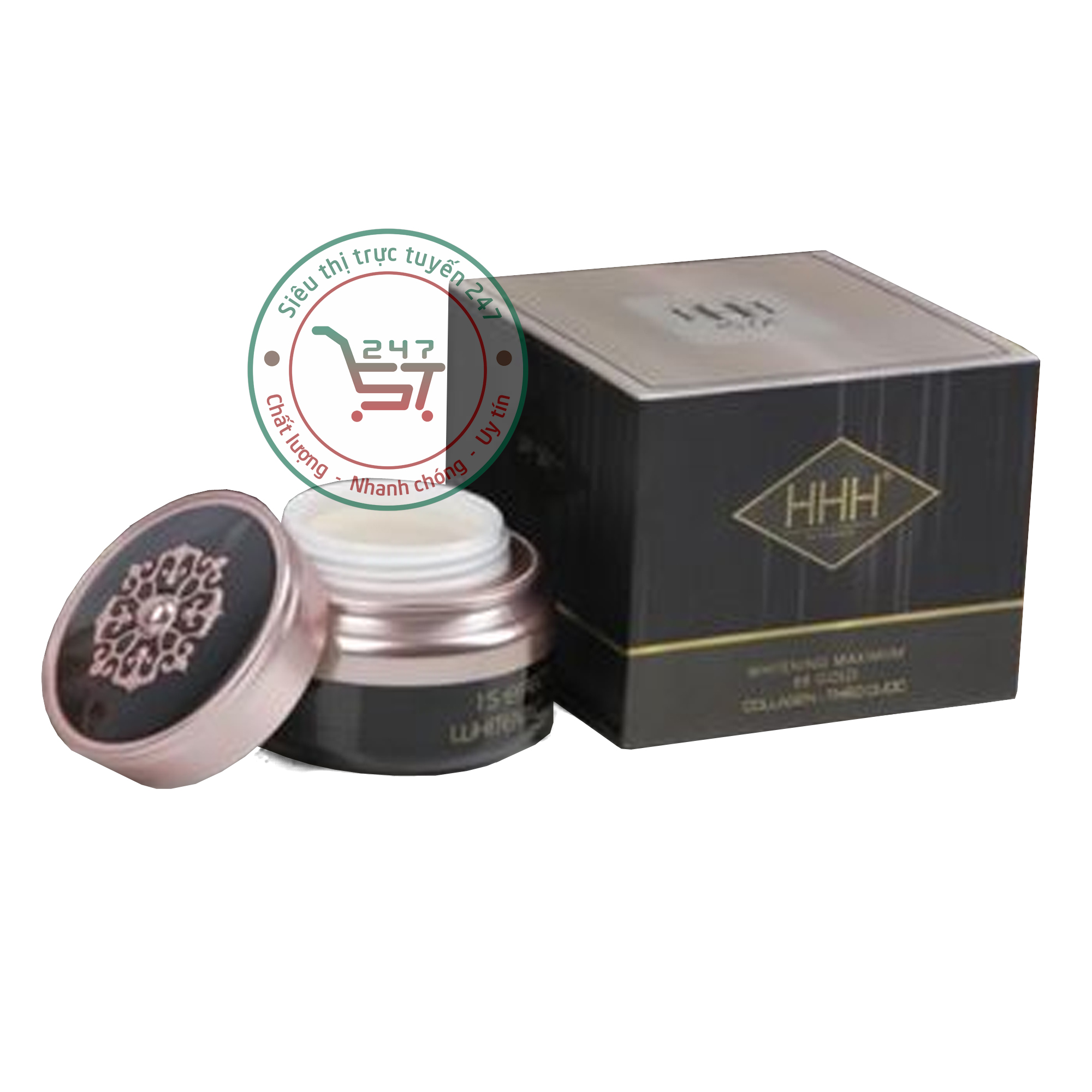 Kem Trắng da mặt đa năng collagen HHH 50g (Đen hồng)