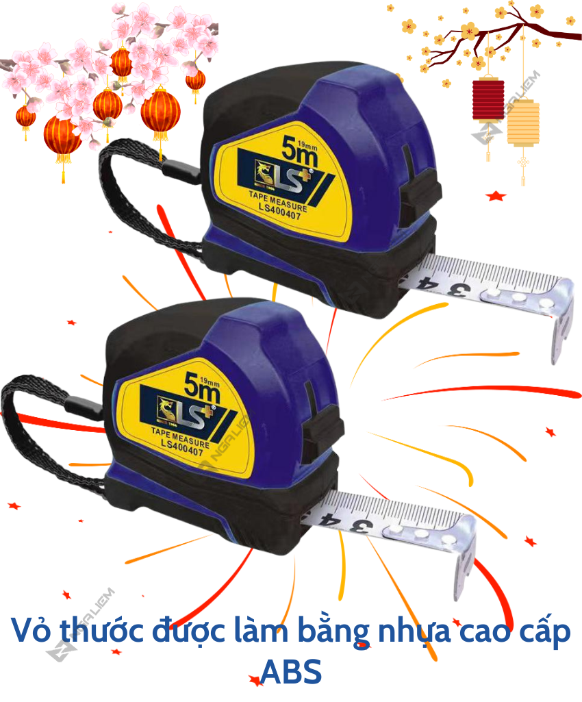 Thước bọc cao su 2 mặt LS+