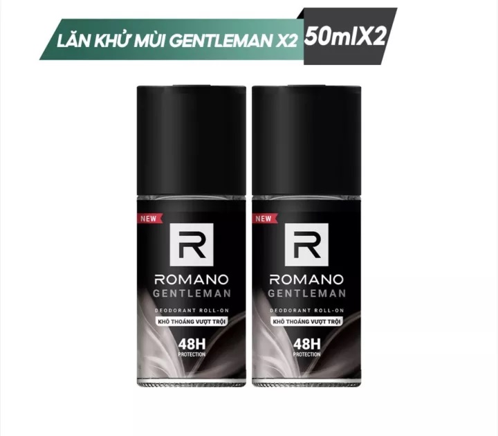 Combo 2 lăn khử mùi Romano Gentleman 50ml