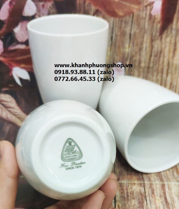 ly uống nước sứ Minh Long - ly uống nước sứ