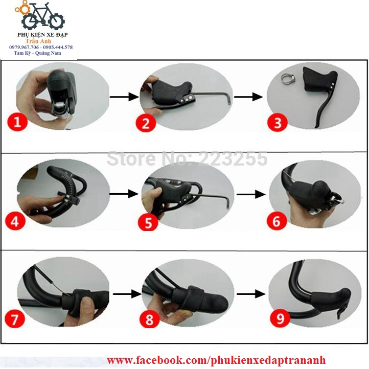 Cặp Tay Phanh Nhôm Sừng Xe Đạp - Kiểu 1