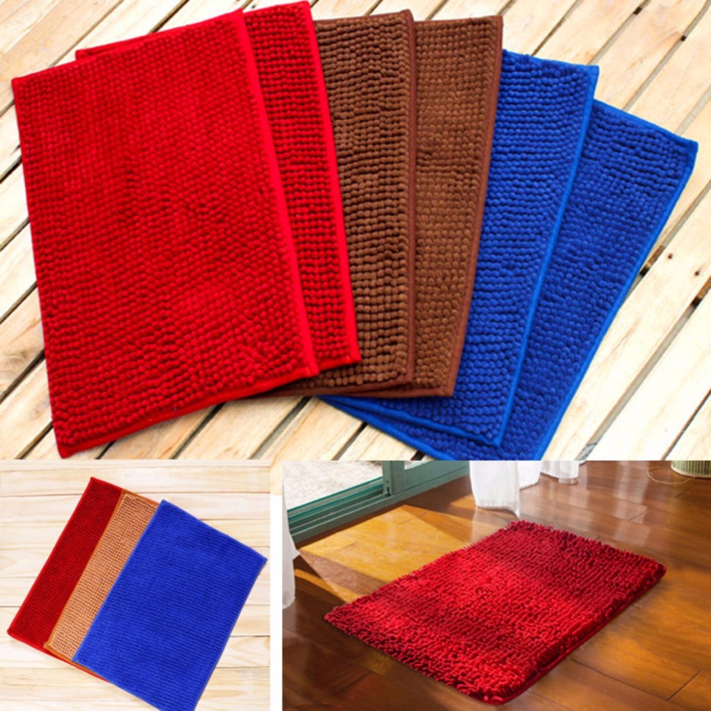 Combo 3 thảm lau chân, thảm chùi chân san hô, thảm lau chân gia đình, thảm đinh, siêu thấm nước,chống trơn trượt kích thước 30x50cm