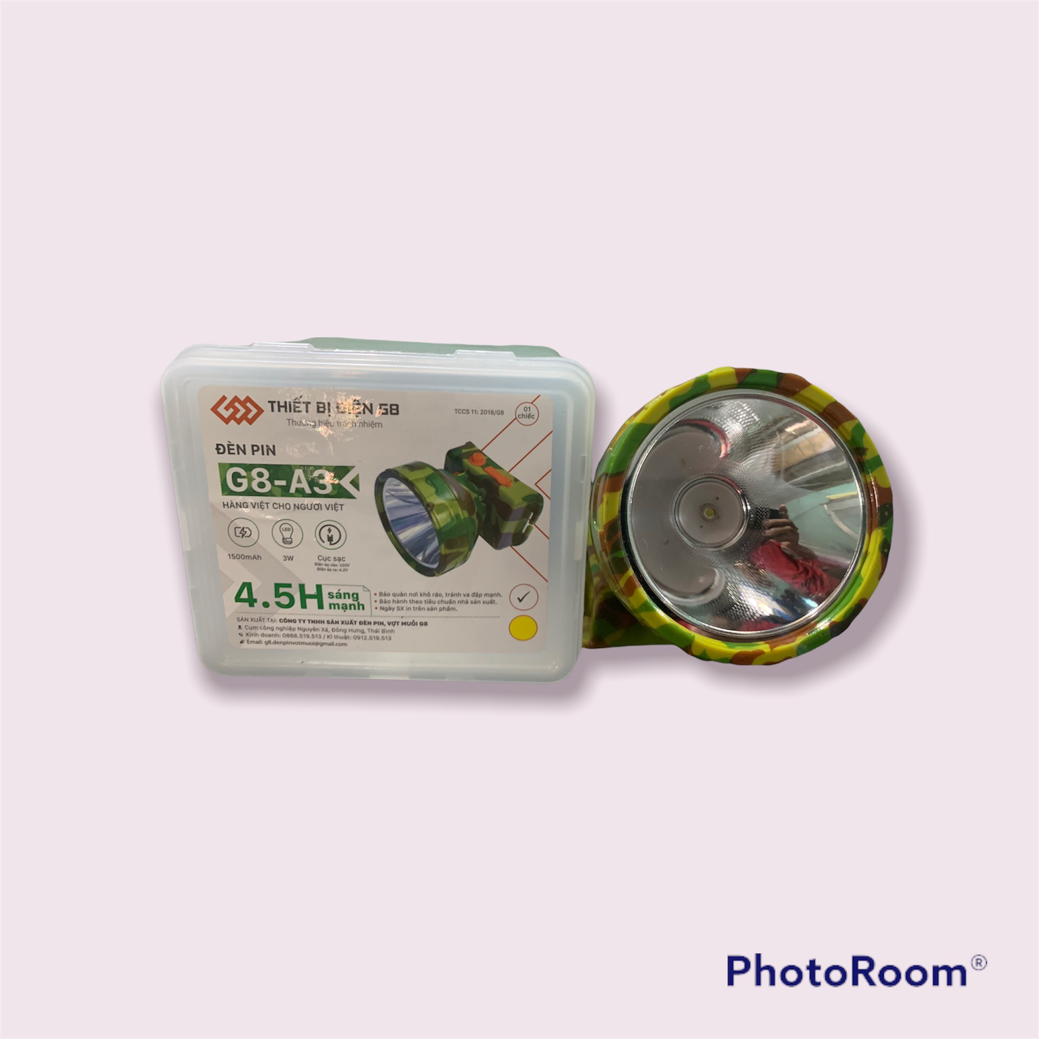 Đèn Pin Đội Đầu Siêu Sáng G8-A3  chóa LỚN