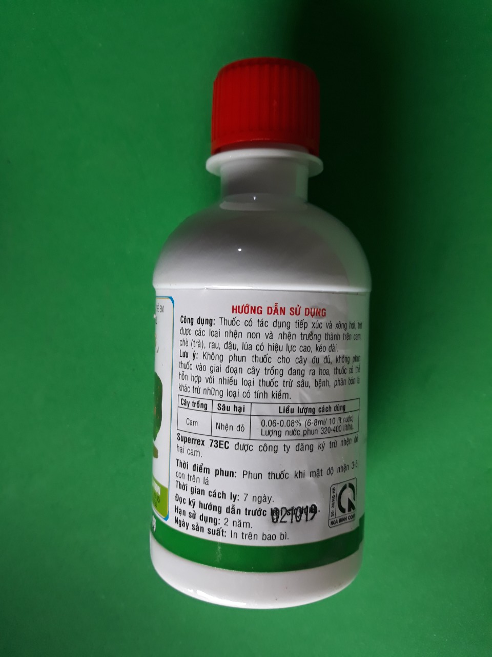 Diệt trừ nhện Đỏ, Trắng, Vàng - SUPERREX 73EC chai 200ml
