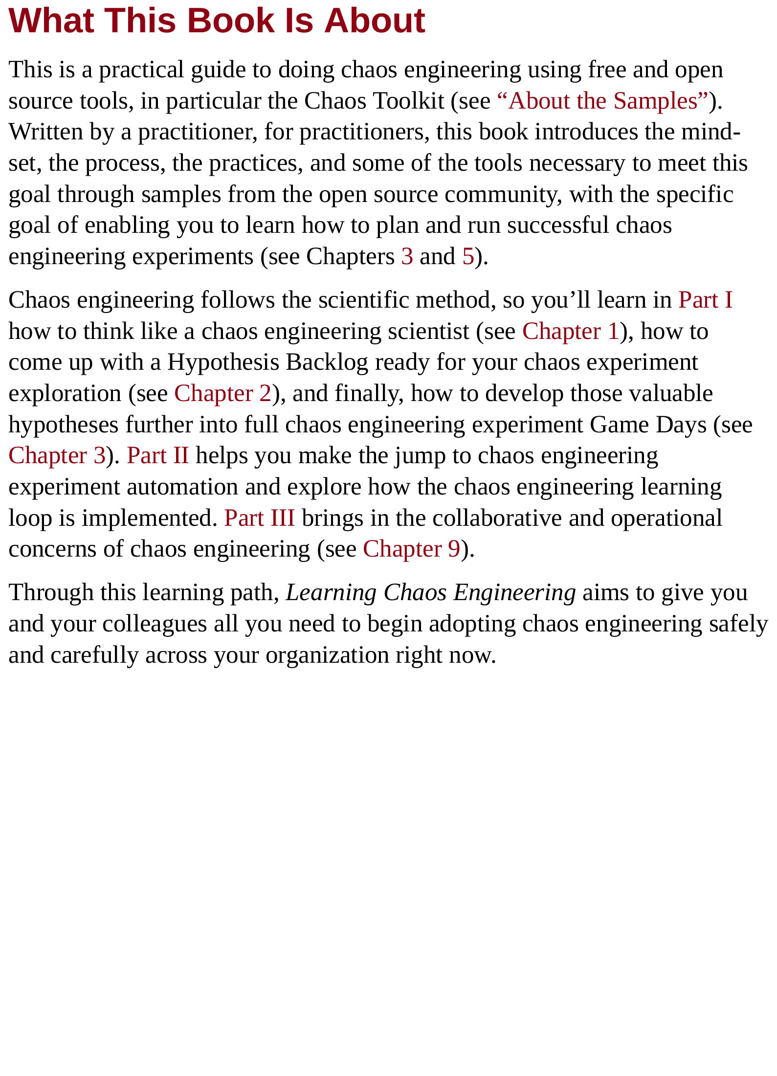 Learning Chaos Engineering