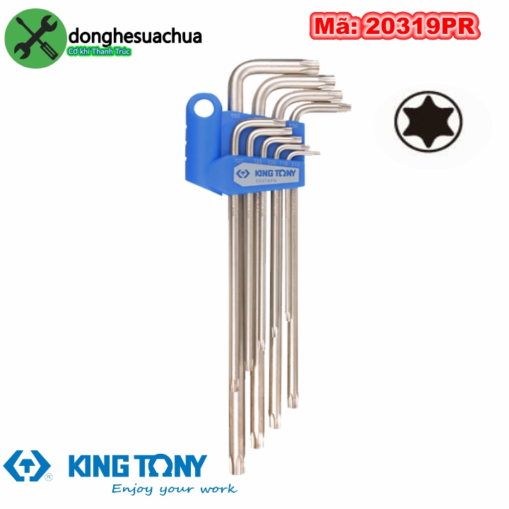 Bộ lục giác sao dài kingtony 20319pr 9 cây