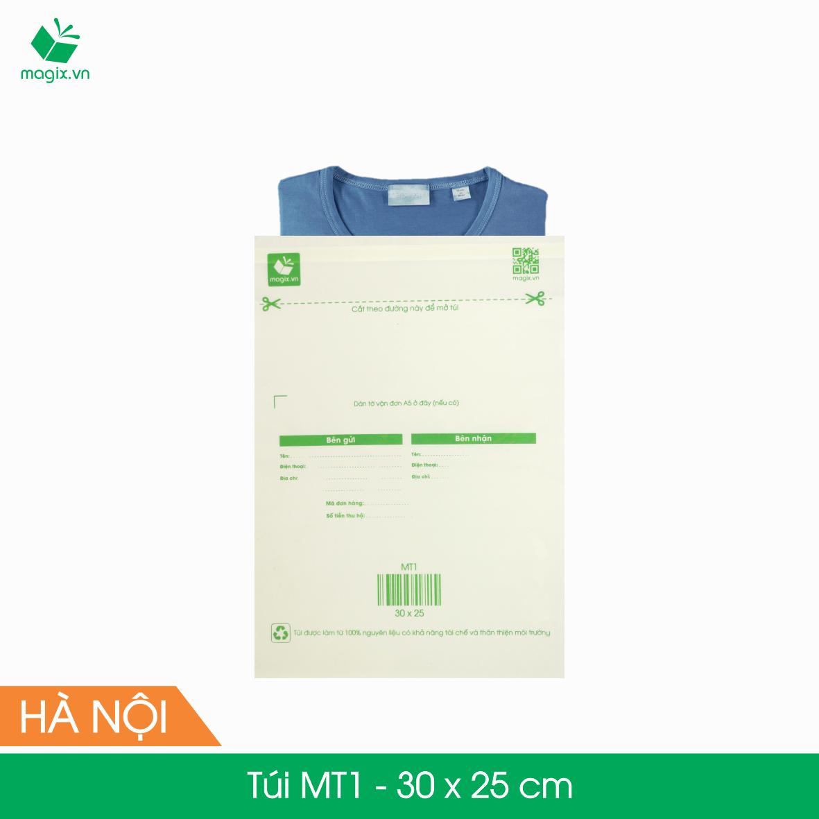 MT1 - 30x25 cm - 100 Túi nilon (tự phân hủy sinh học) đóng hàng