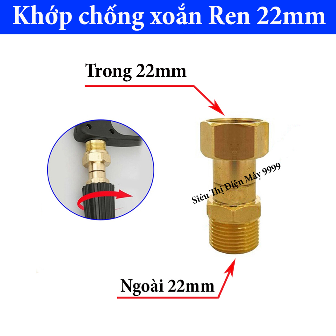 Bộ khớp xoay chống xoắn dây phun xịt của máy rửa xe áp lực cao, máy rửa xe mini
