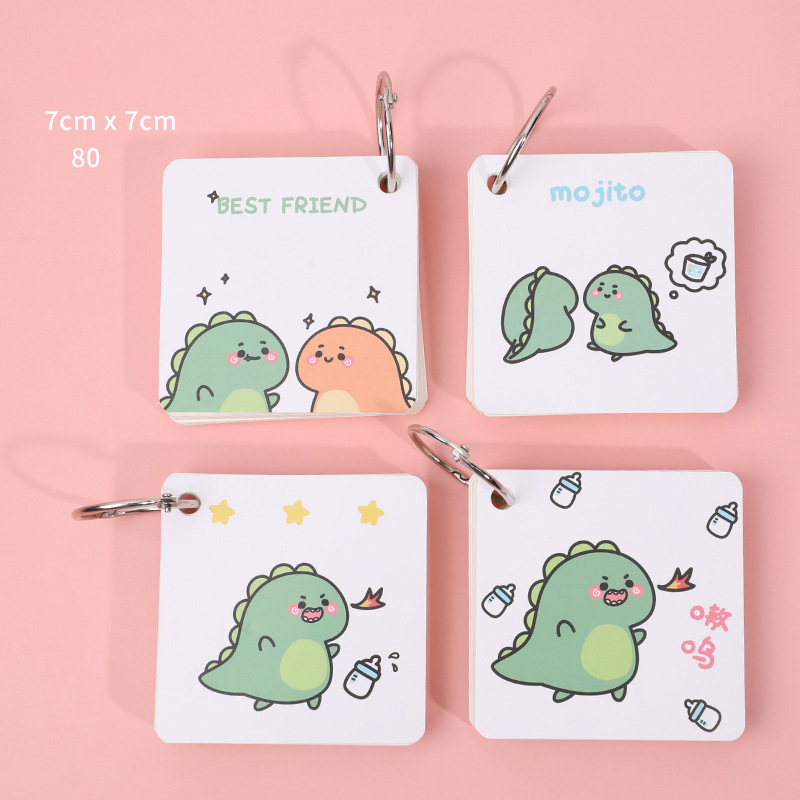 Combo 4 Flashcard Khổ Lớn Cute 80 Tờ 7x7cm
