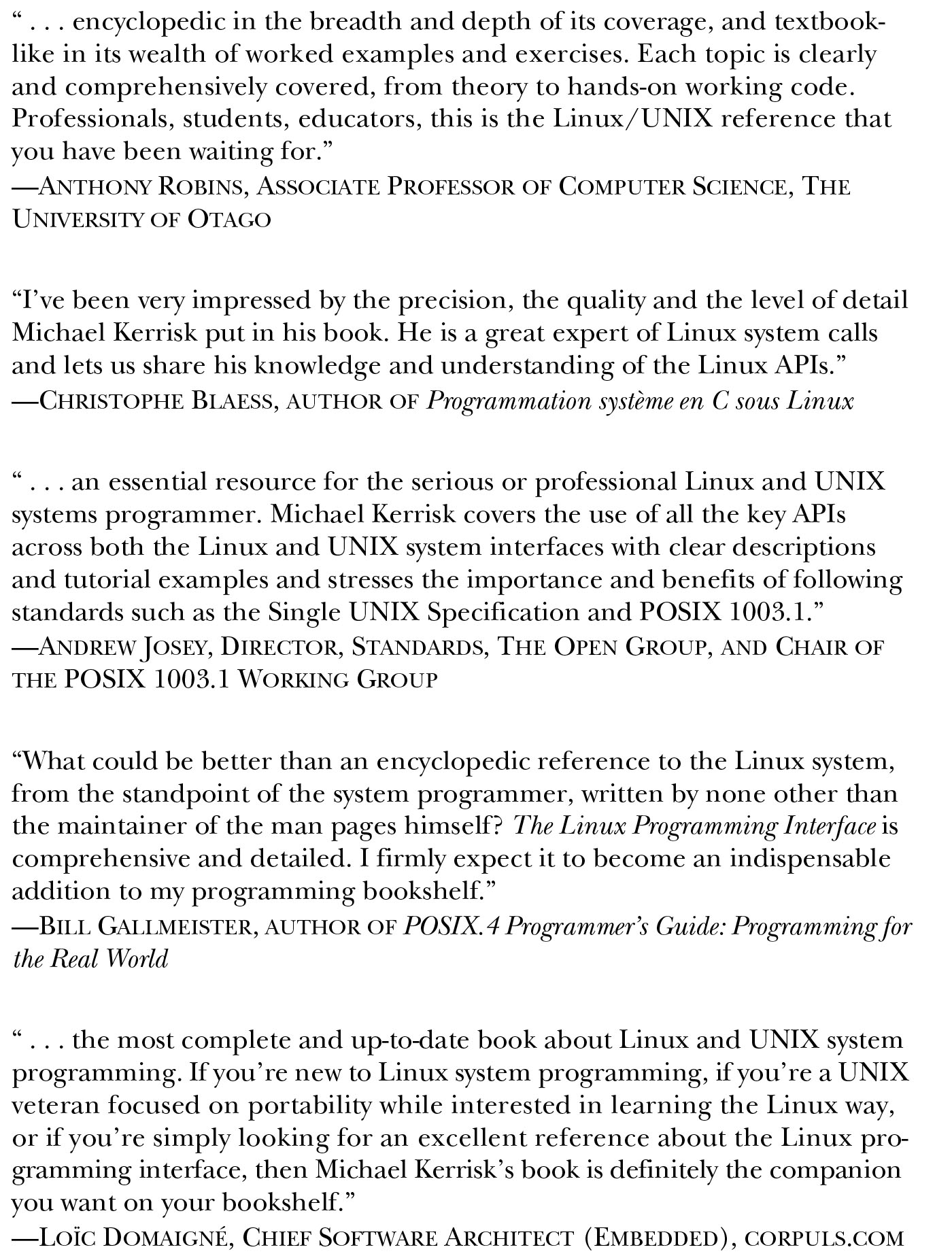 The Linux programming interface