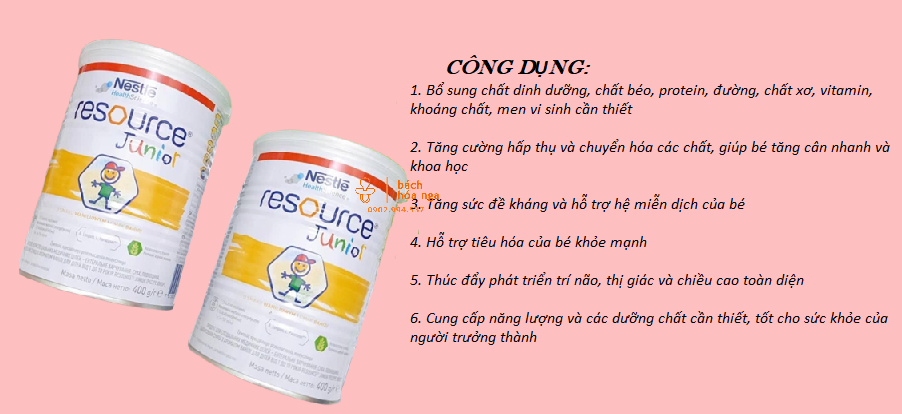 Sữa Bột Tăng Cân Resource Junior Đức Lon 400g