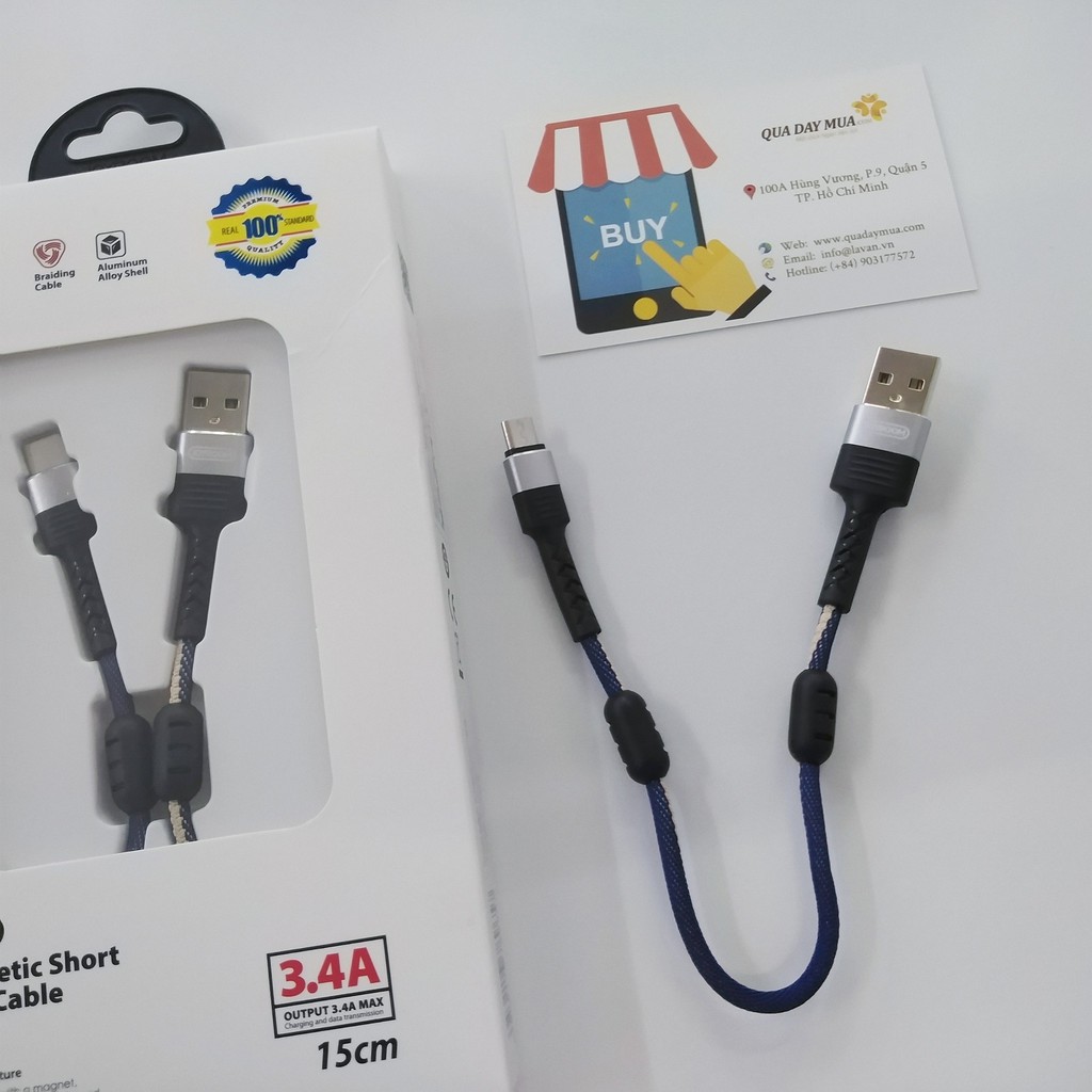 Cáp sạc JOYROOM S-M372 (dài 15cm) USB-Type C (Giao màu ngẫu nhiên)