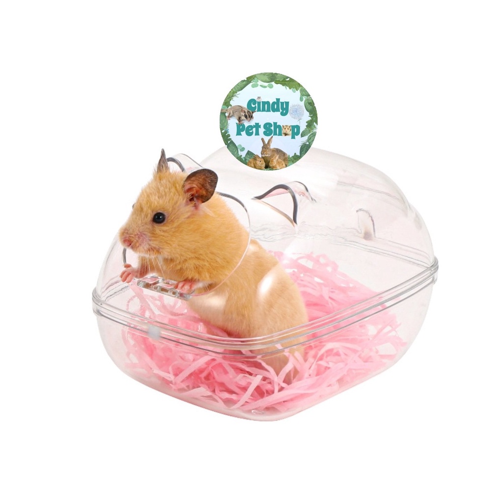 Nhà Ngủ, Nhà Tắm Trong Suốt Hình Gấu Cho Hamster
