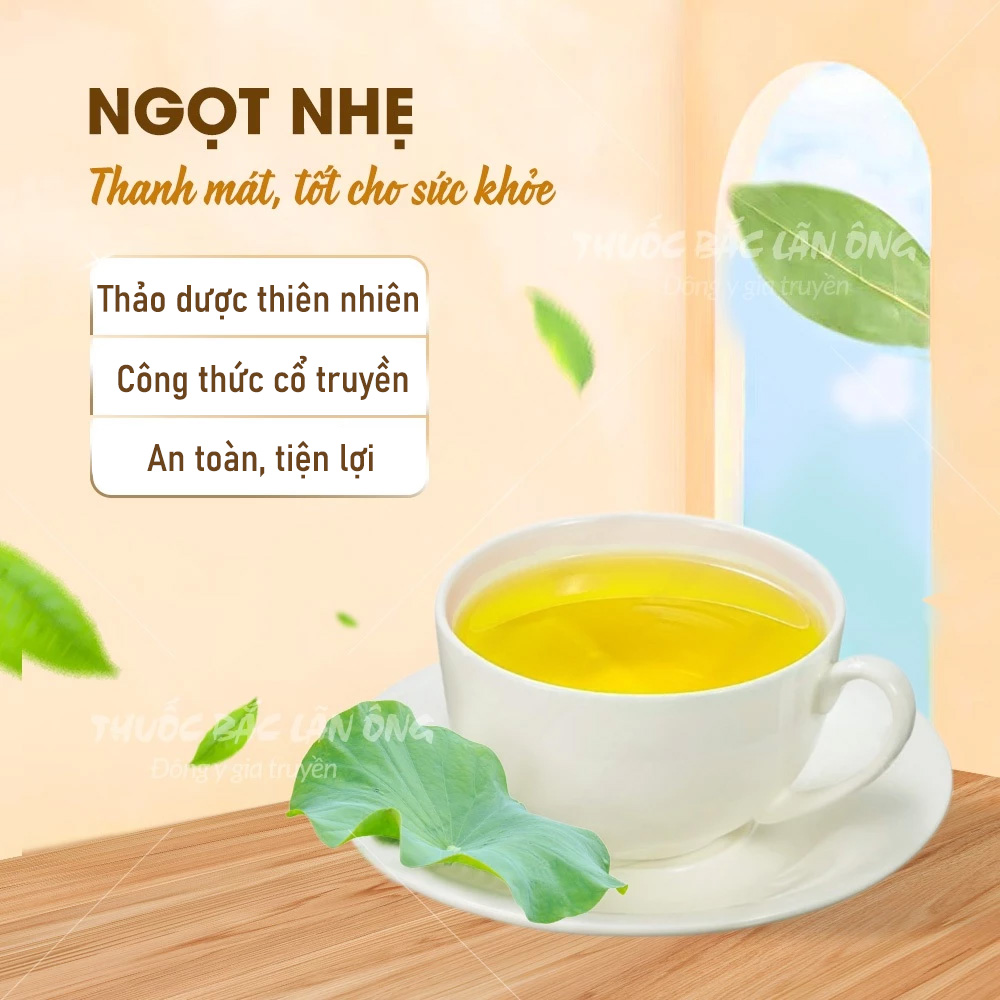 Bột lá sen nguyên chất 100g (Hỗ trợ giảm mỡ máu, kiểm soát cân nặng, an thần, stress)