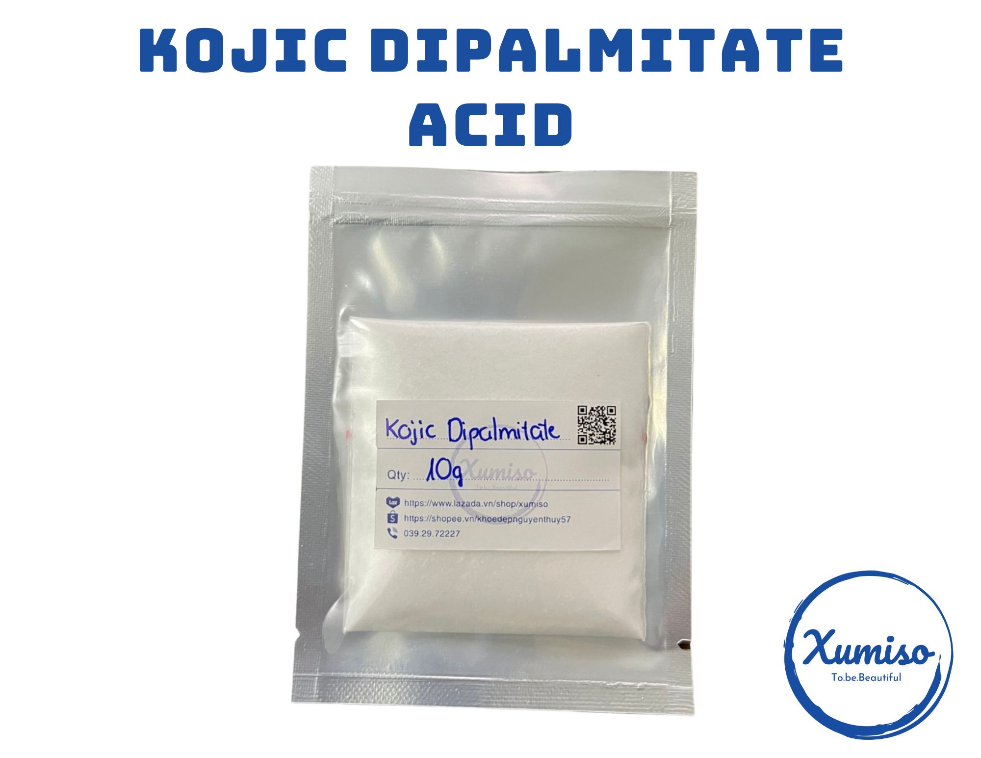Kojic Dipalmitate Acid - chất làm trắng - nguyên liệu mỹ phẩm - Xumiso - 10G