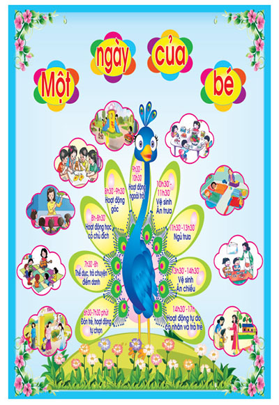 Decal mầm non-MỘT NGÀY CỦA BÉ