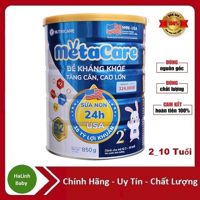 Sữa Metacare 0+ 1+ 2+ 3 850g (Date 2026)