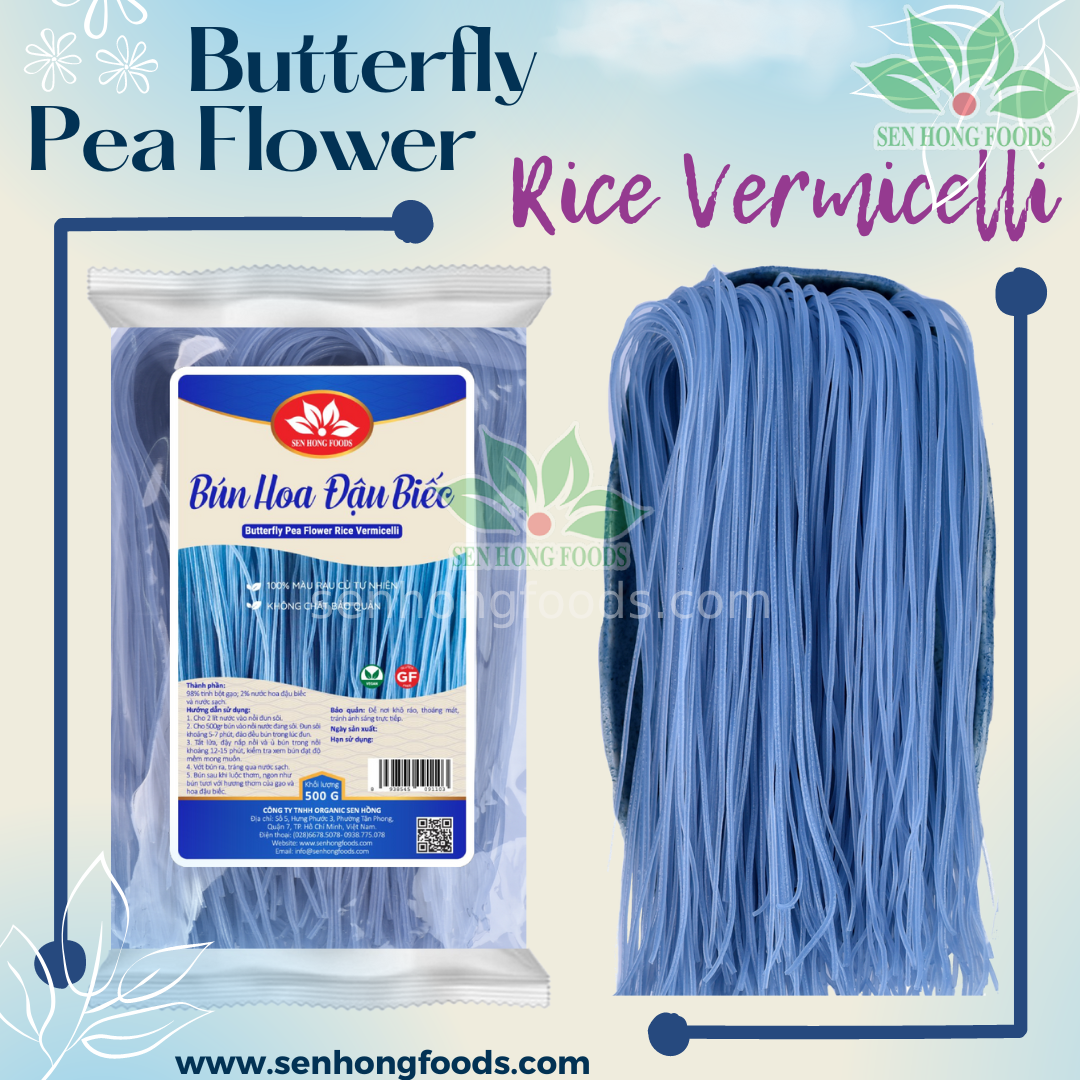 Bún Hoa Đậu Biếc Sen Hồng 300g