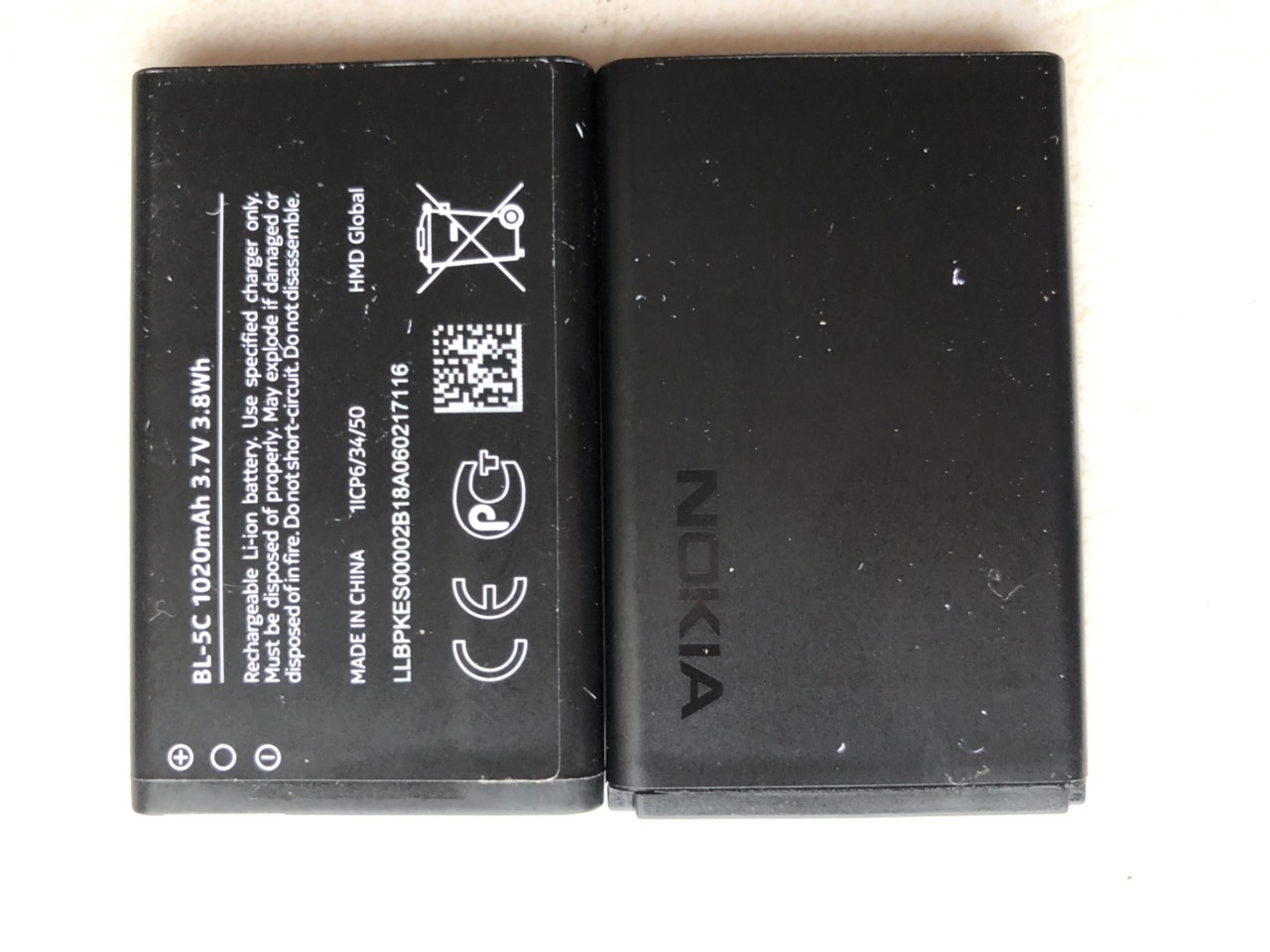 Pin n.okia Bl 5C và BL 4C (2 ic chống phù) Cho No.kia 1280, 110i...