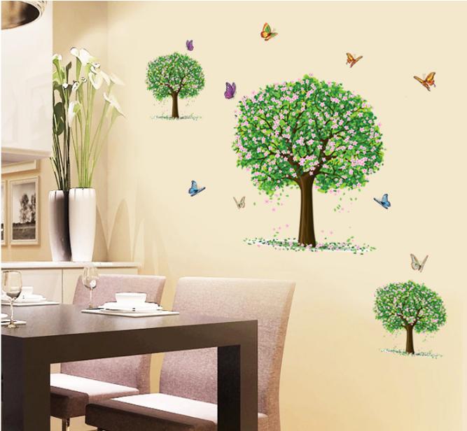 Decal trang trí 3 Cây Xanh lớn