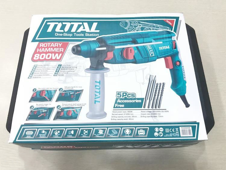 Máy khoan đục (3 chức năng) 800W Total TH308266