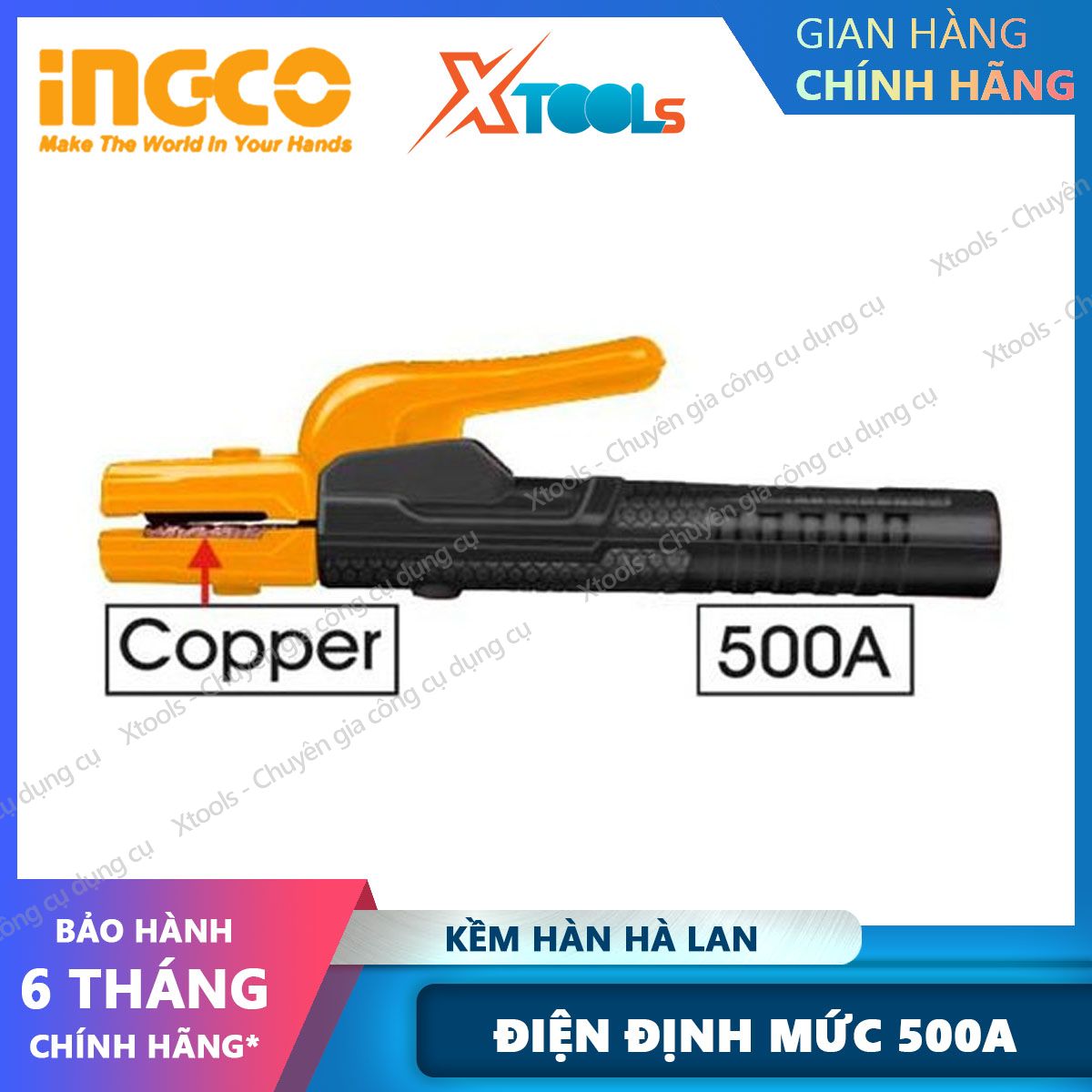 Nippers welding ingco WAH5008. Rated current: 500A, alkaline South Holland suitable for welding machine ingco under 500A packing in carton-products genuine