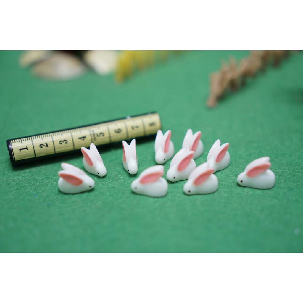 [HCM]Thỏ Trắng Trang Trí Tiểu Cảnh Charm Slime [1 cái ]