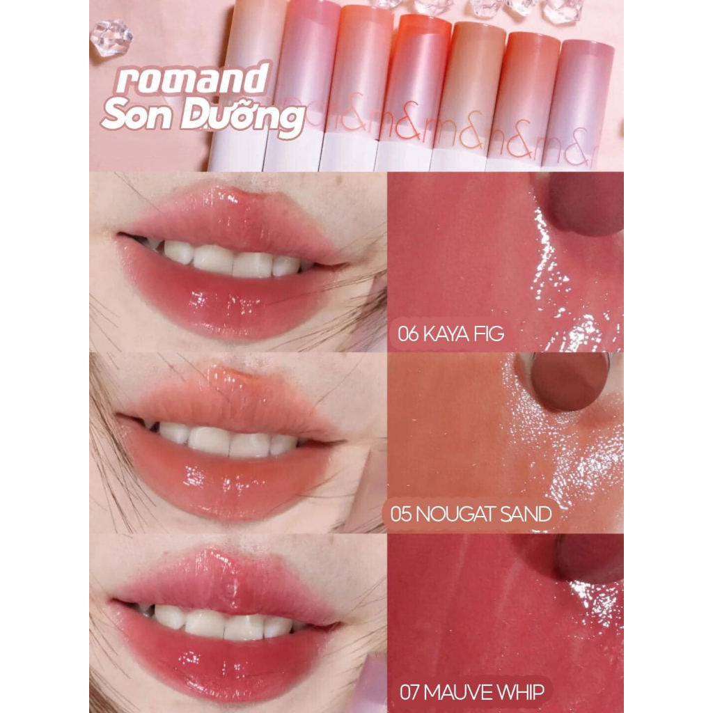 Son Dưỡng Lên Màu Dạng Thỏi Romand Glasting Melting Balm [ full màu ]