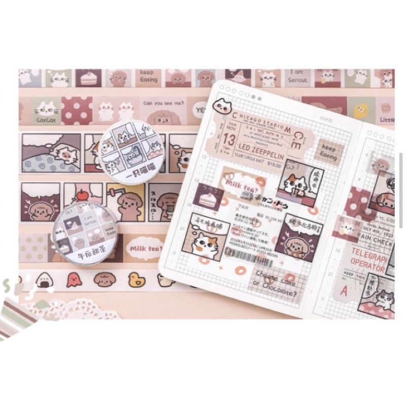 Washi chiết Washitape gấu cute hàn quốc WS006