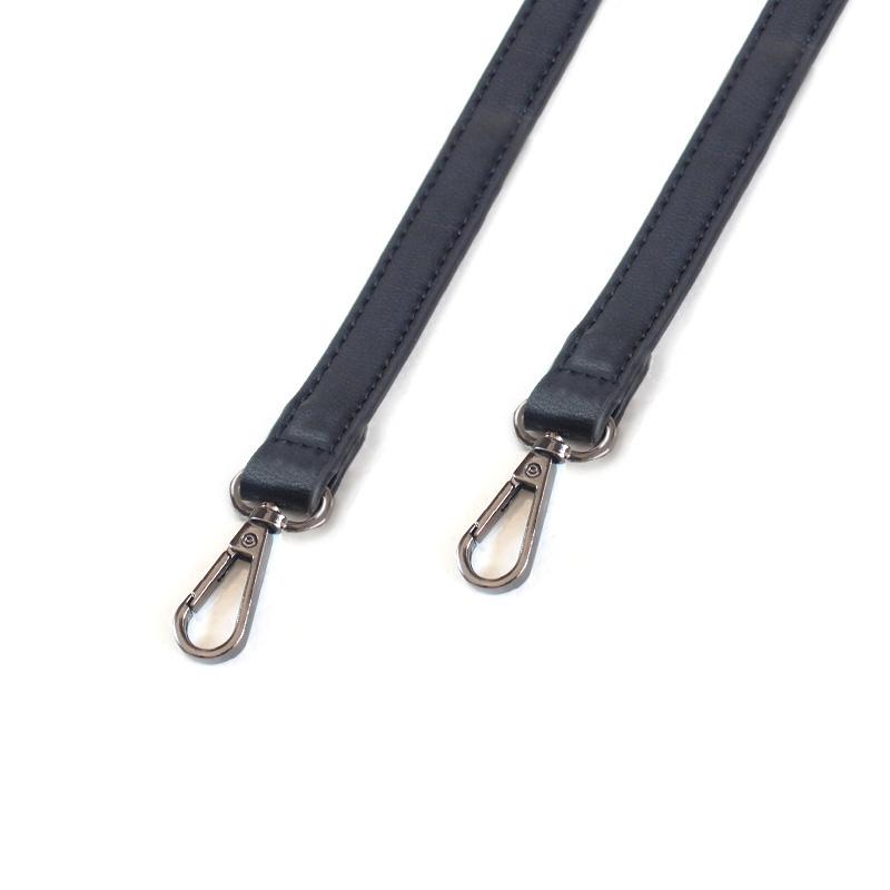 Strap handbag leather straps black 16mm M712 - 100style.net