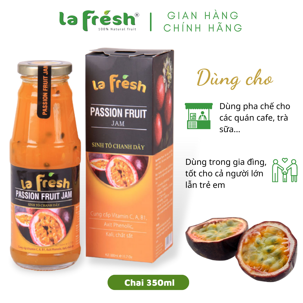 [HCM]Sinh Tố Chanh Dây Lafresh Đà Lạt 350ml