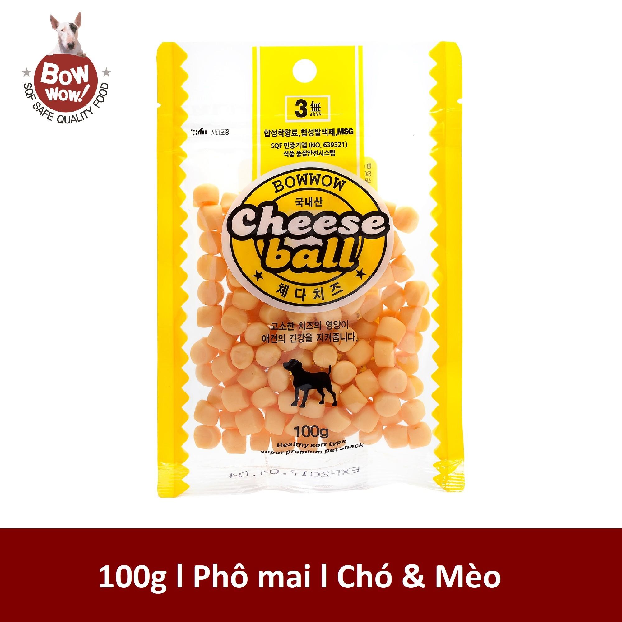 Phô mai viên cho chó bowwow 100g