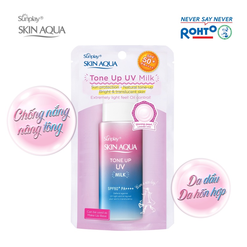 Kem chống nắng dạng sữa hiệu chỉnh sắc da Sunplay Skin Aqua Tone Up UV Milk SPF50+ PA++++ 50g giá rẻ