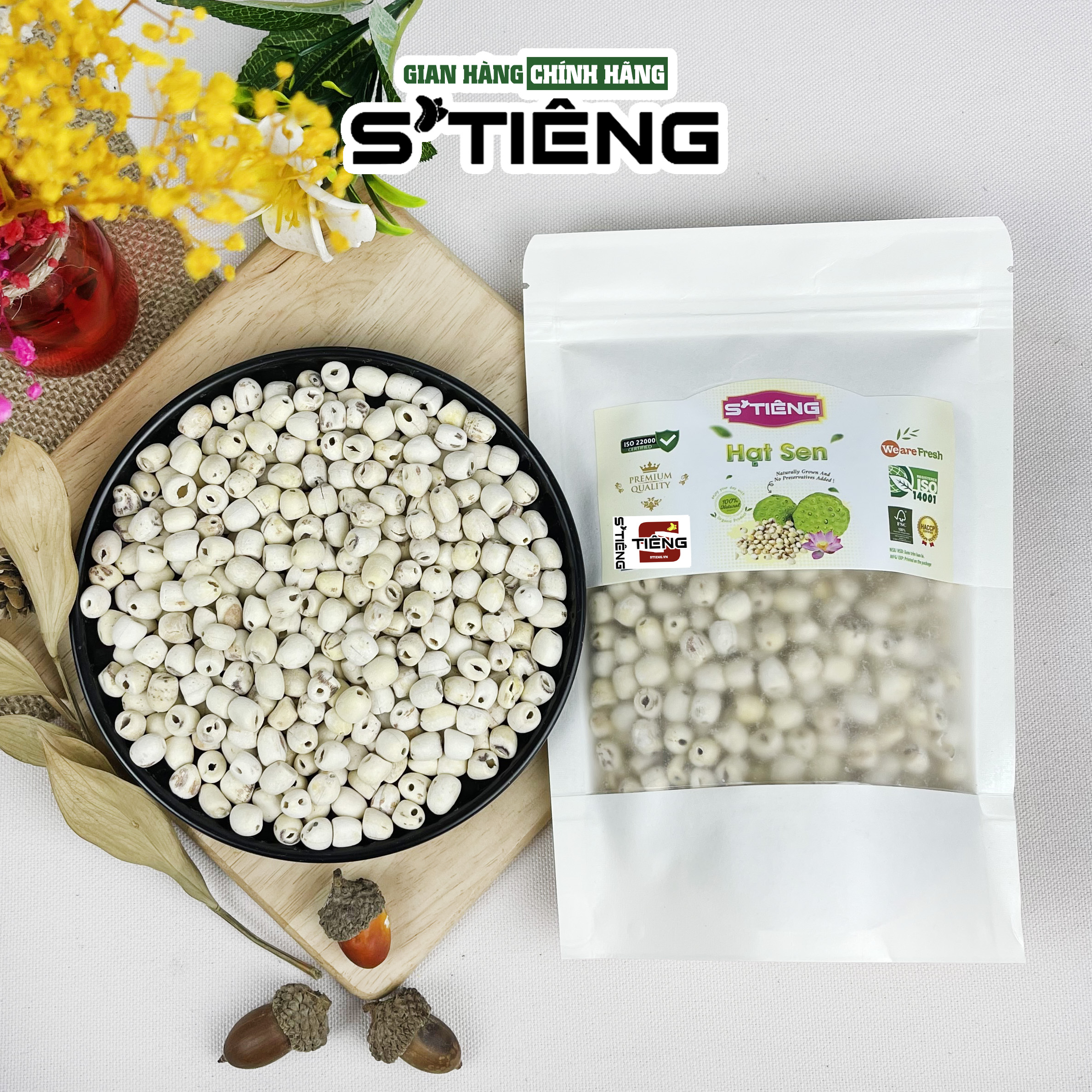 Hạt Sen Sấy Khô Sống Chế Biến Món Ăn STIÊNG