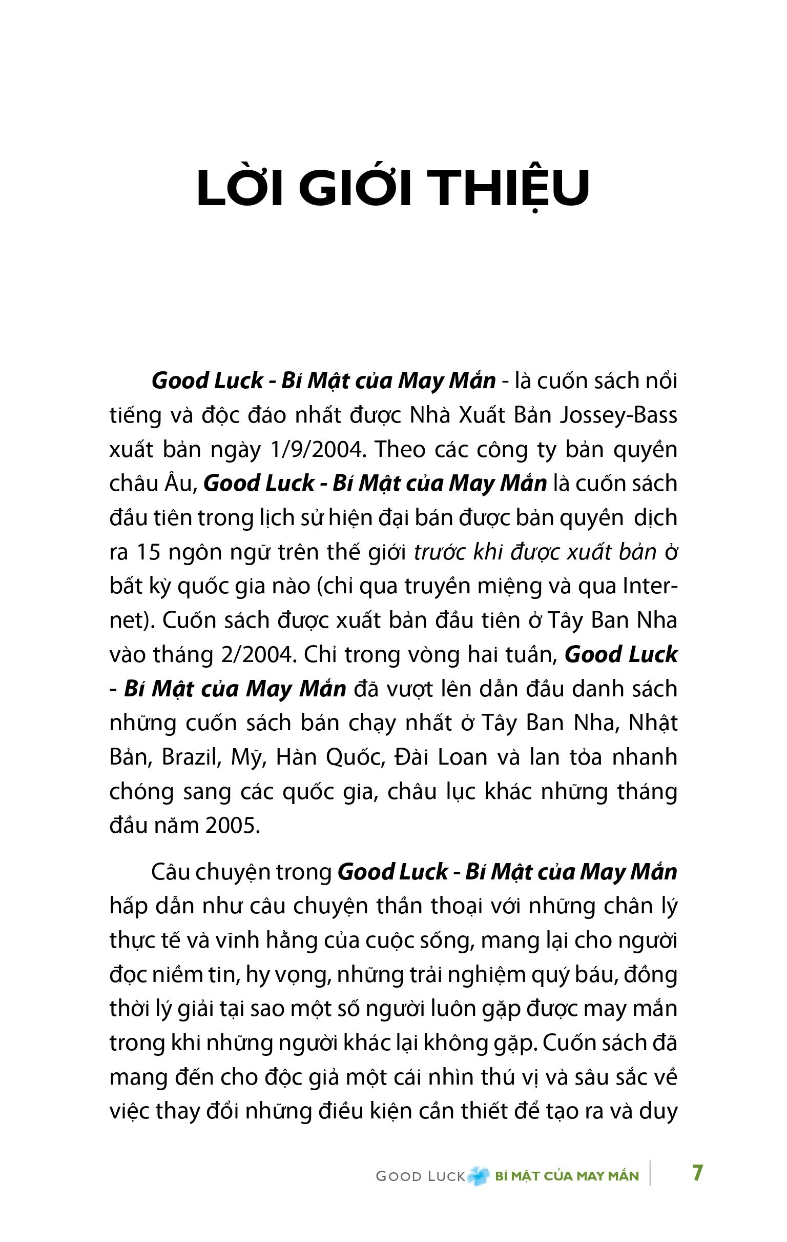 Sách - BÍ MẬT CỦA MAY MẮN