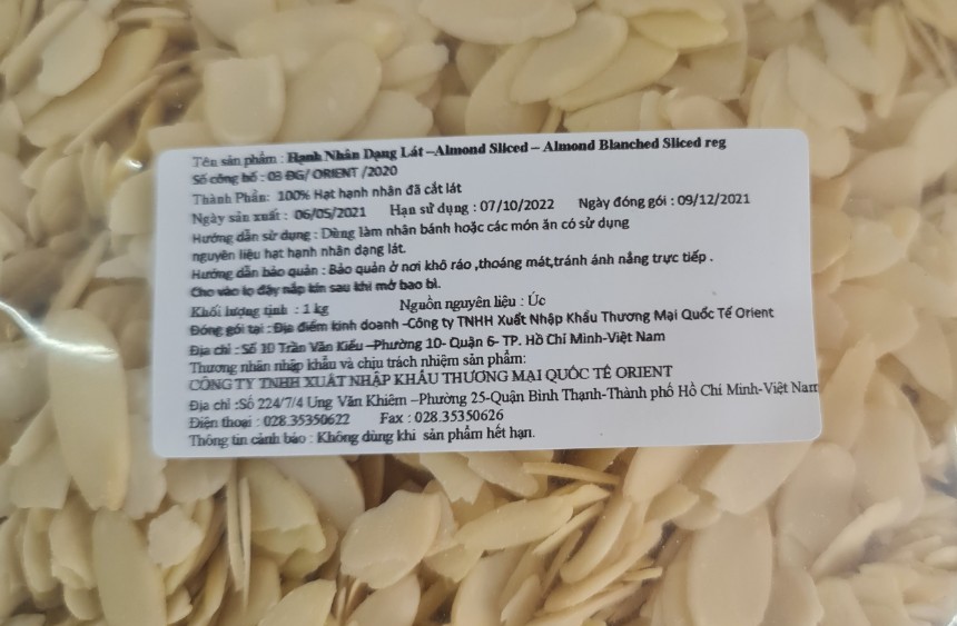 [100g] HẠNH NHÂN CẮT LÁT - Almond Slices