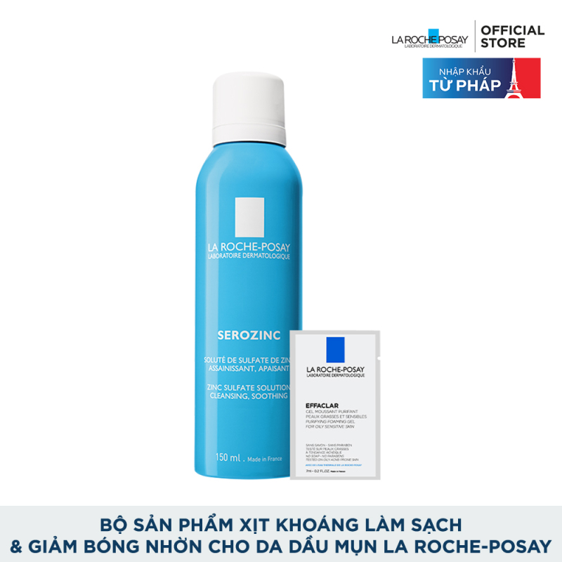 Bộ Sản Phẩm Xịt Khoáng Làm Sạch & Giảm Bóng Nhờn Cho Da Dầu Mụn La Roche-Posay Serozinc giá rẻ