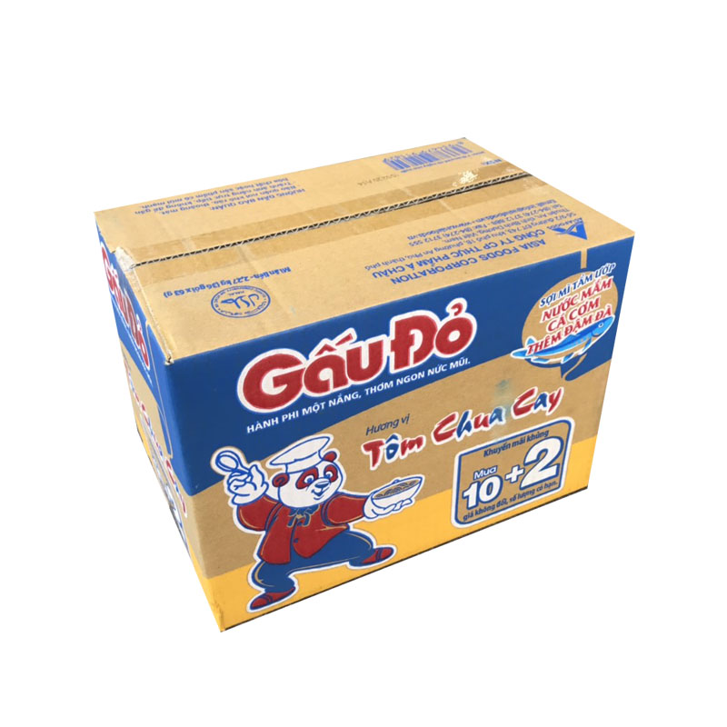 Combo 2 Thùng Mì Gấu Đỏ Chua Cay 30 gói X 63gr