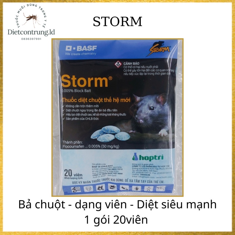 Kẹo diệt chuột storm gói 20 viên