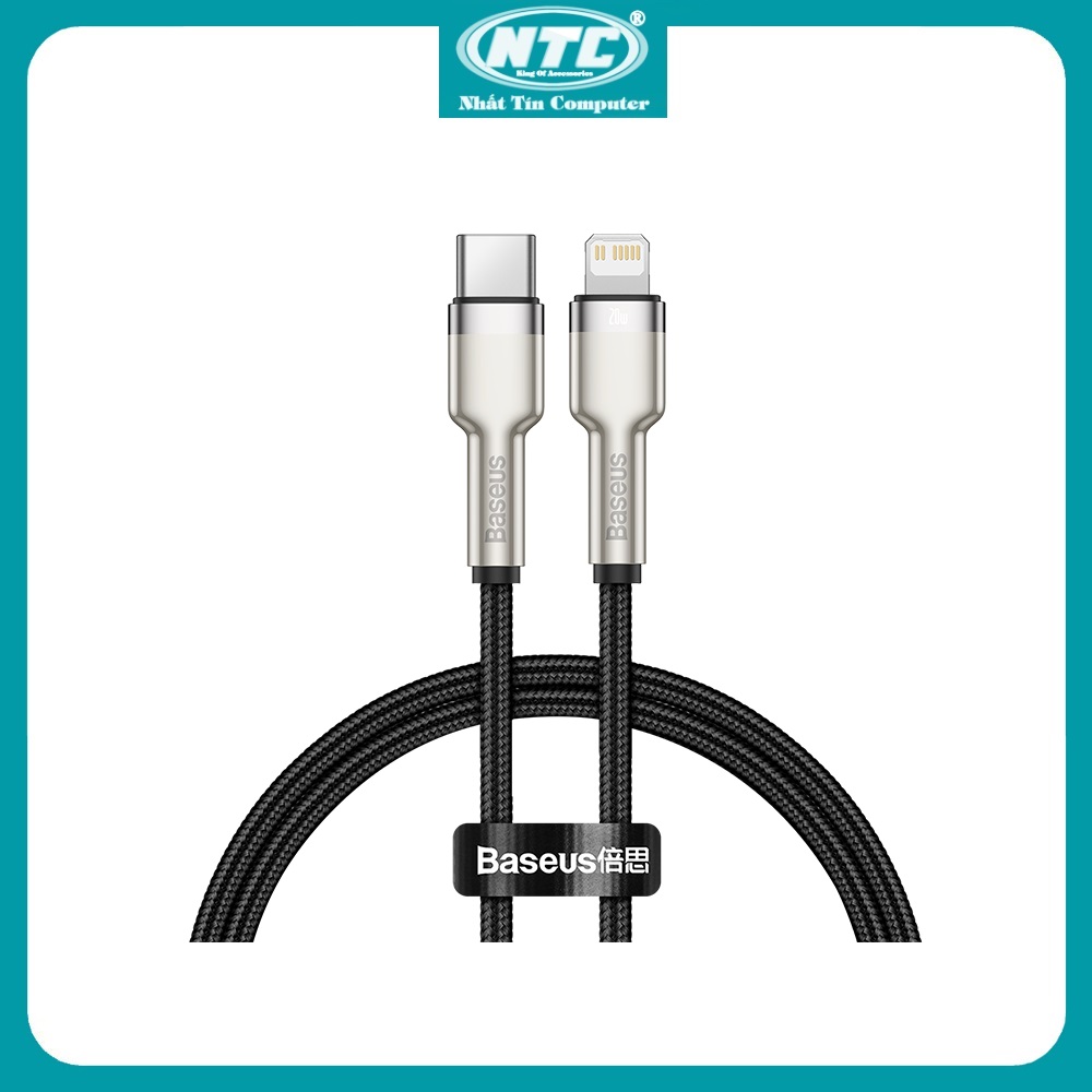 Cáp sạc nhanh và truyền data Baseus Cafule Series Metal CATLJK 20W TypeC to Lightning  - Hãng phân phối chính thức (3 kích thước tùy chọn) Nhất Tín Computer