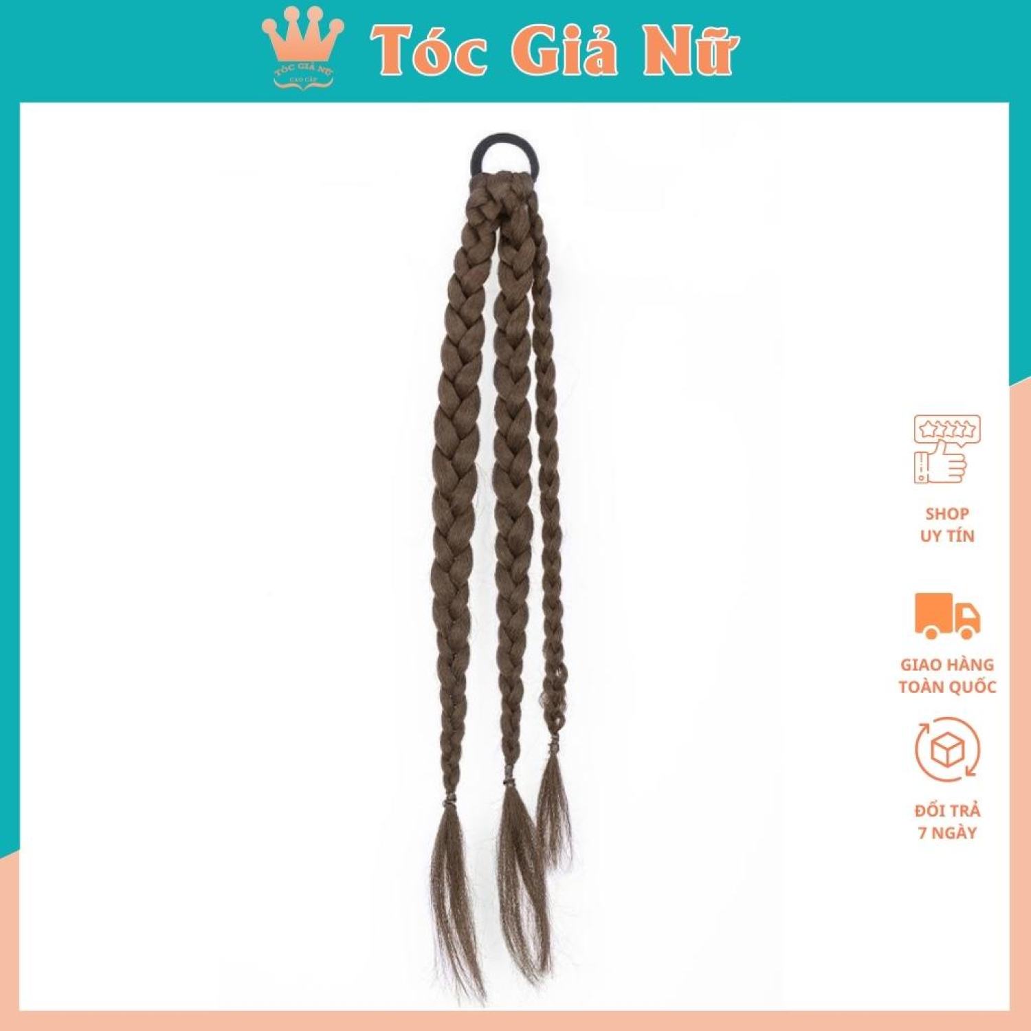 Tóc giả dây cột tóc con rít dai 60cm mẫu mới