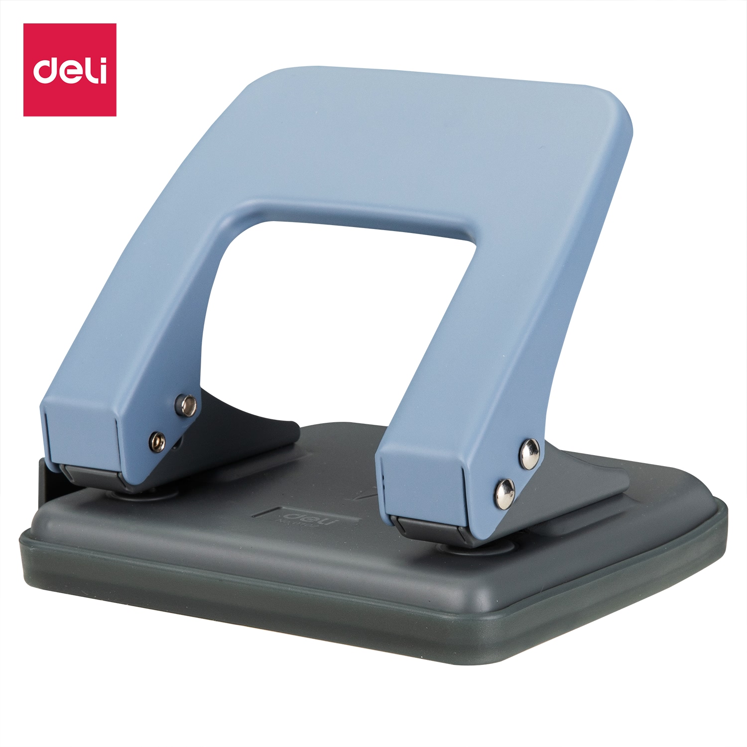 Máy đục lỗ 20 tờ Deli, Xanh dương, ghi xám - 1 cái E0102