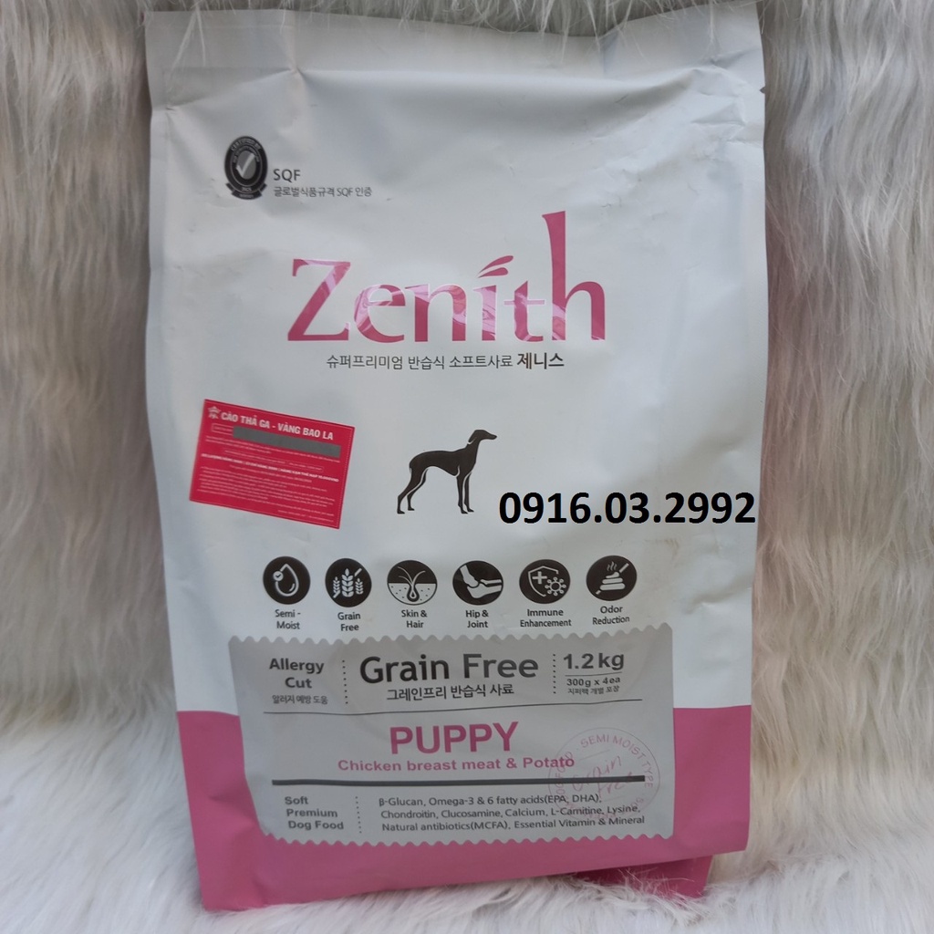 Thức ăn cho chó con Zenith 1,2kg, Thức ăn hạt mềm Zenith
