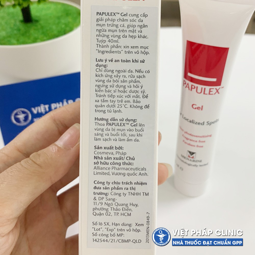 Papulex Gel 40ml - Giảm Mụn