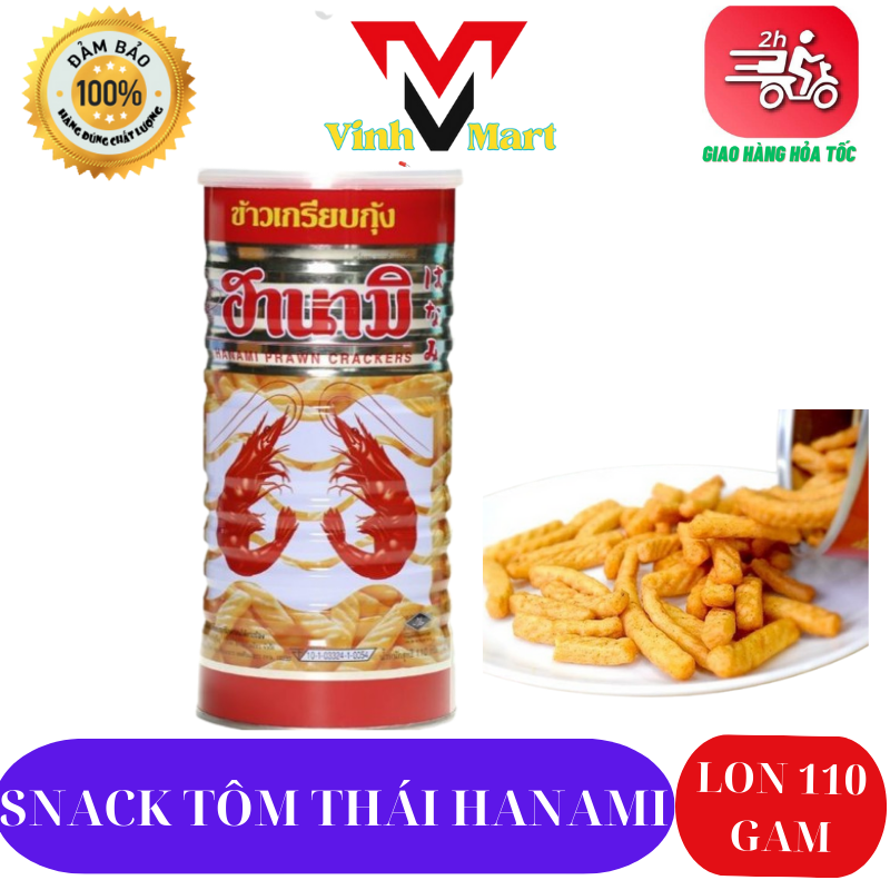 Bánh snack tôm lon hanami thái lan - vinh mart